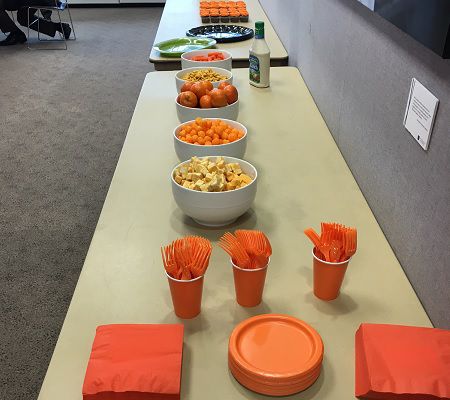 Everything Orange, Even the Snacks and...