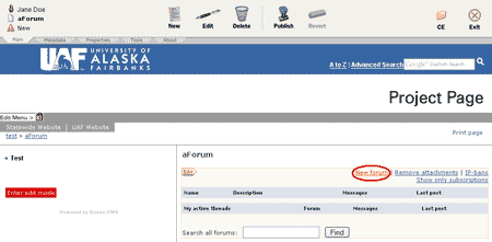 Adding a New Forum