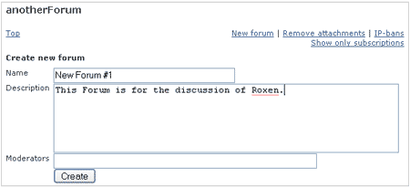 Creating a Forum