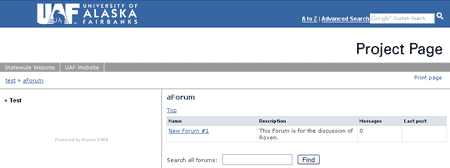 published forum